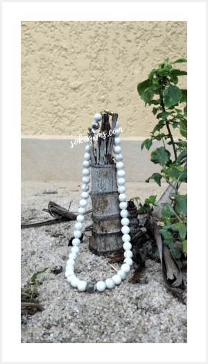 Buy Howlite Necklace 8mm