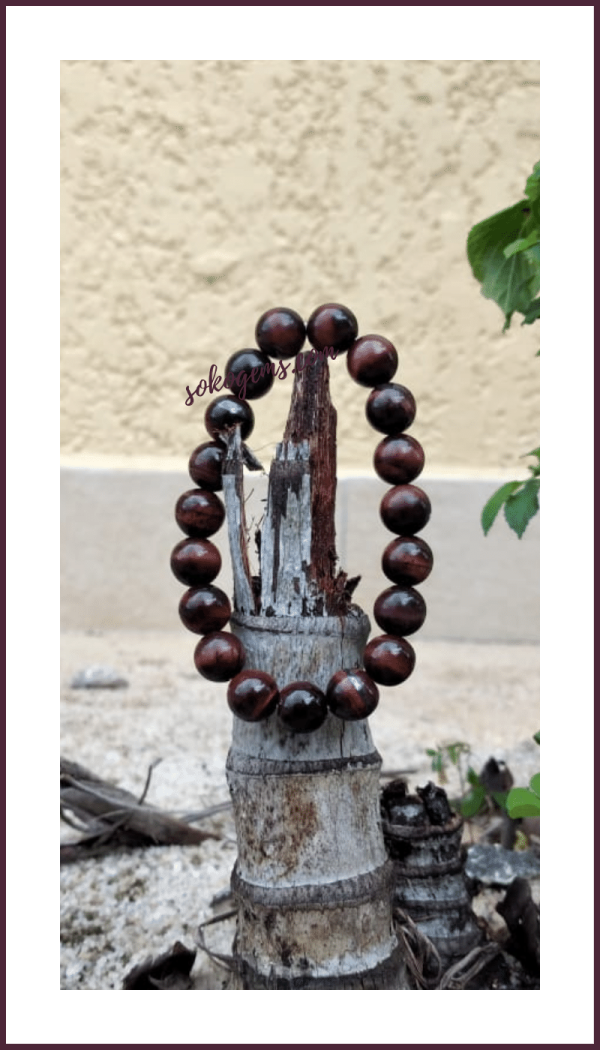 Buy Red Tiger Eye Bracelet on Sokogems.