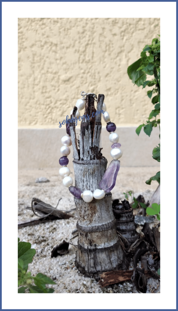 Buy Amethyst and Pearl Bracelet