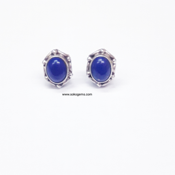 Lapis lazuli silver earrings