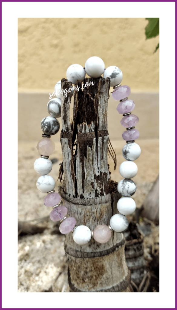 Buy Howlite & Lavender Amethyst Bracelet