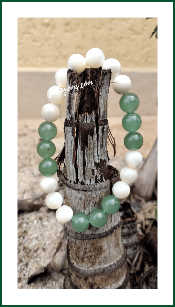 Buy Aventurine & Mother of Pearl Bracelet